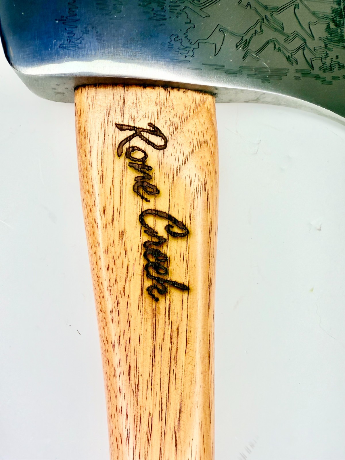 Oakwedge: Rone Creek 2.5LB Engraved American Polished Steel: Sheath