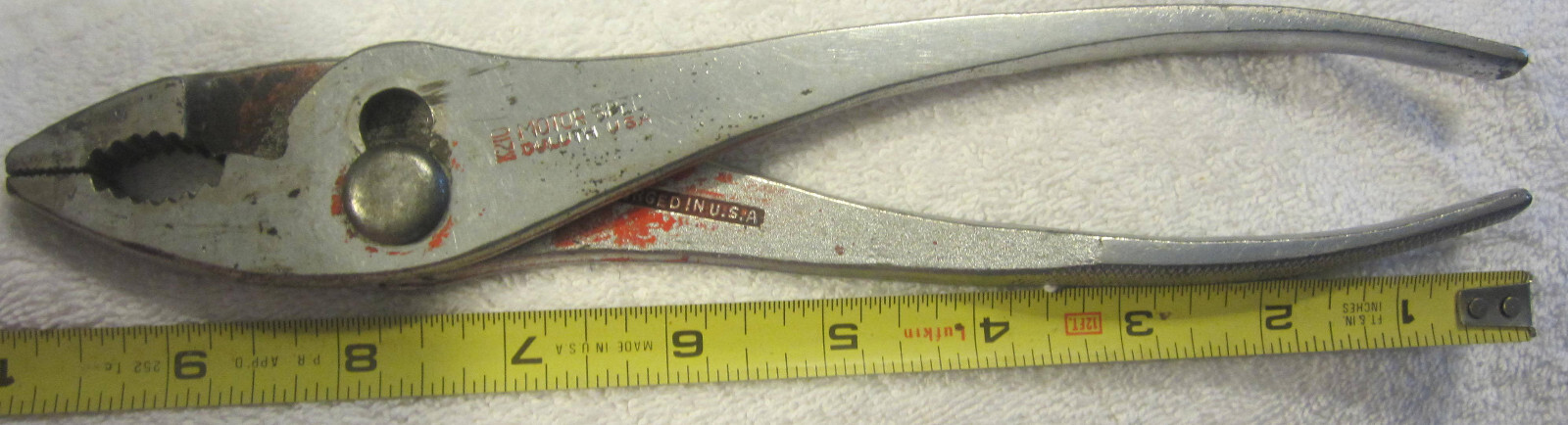 10″ DIAMOND CALK HORSESHOE CO. K210 MOTOR SPEC. SLIP-JOINT PLIERS USA Tool,VTG