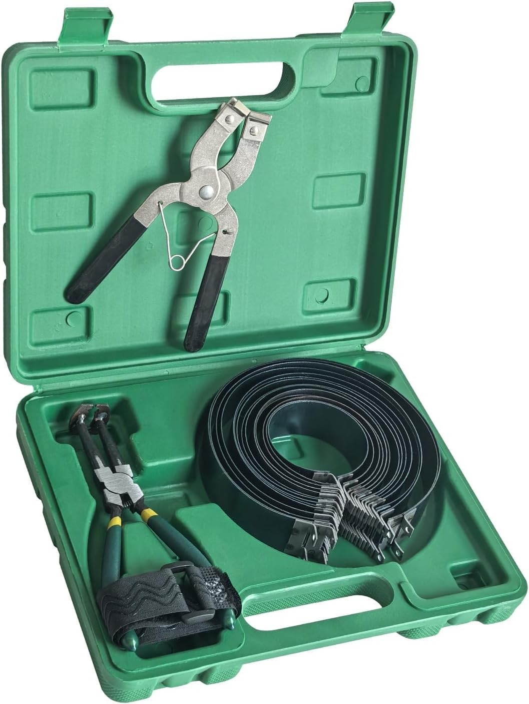 Auto Engine Piston Ring Compressor Tool Set with Piston Installer Pliers and