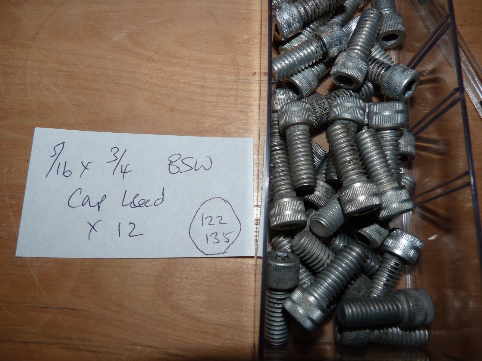 5/16 x 3/4 CAP HEAD STEEL SCREWS X 12 – FREEPOST