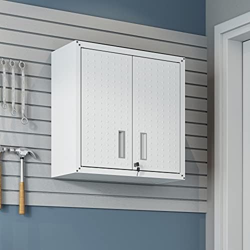 Fortress 30 Floating Textured Metal Garage Cabinet with Adjustable Shelves