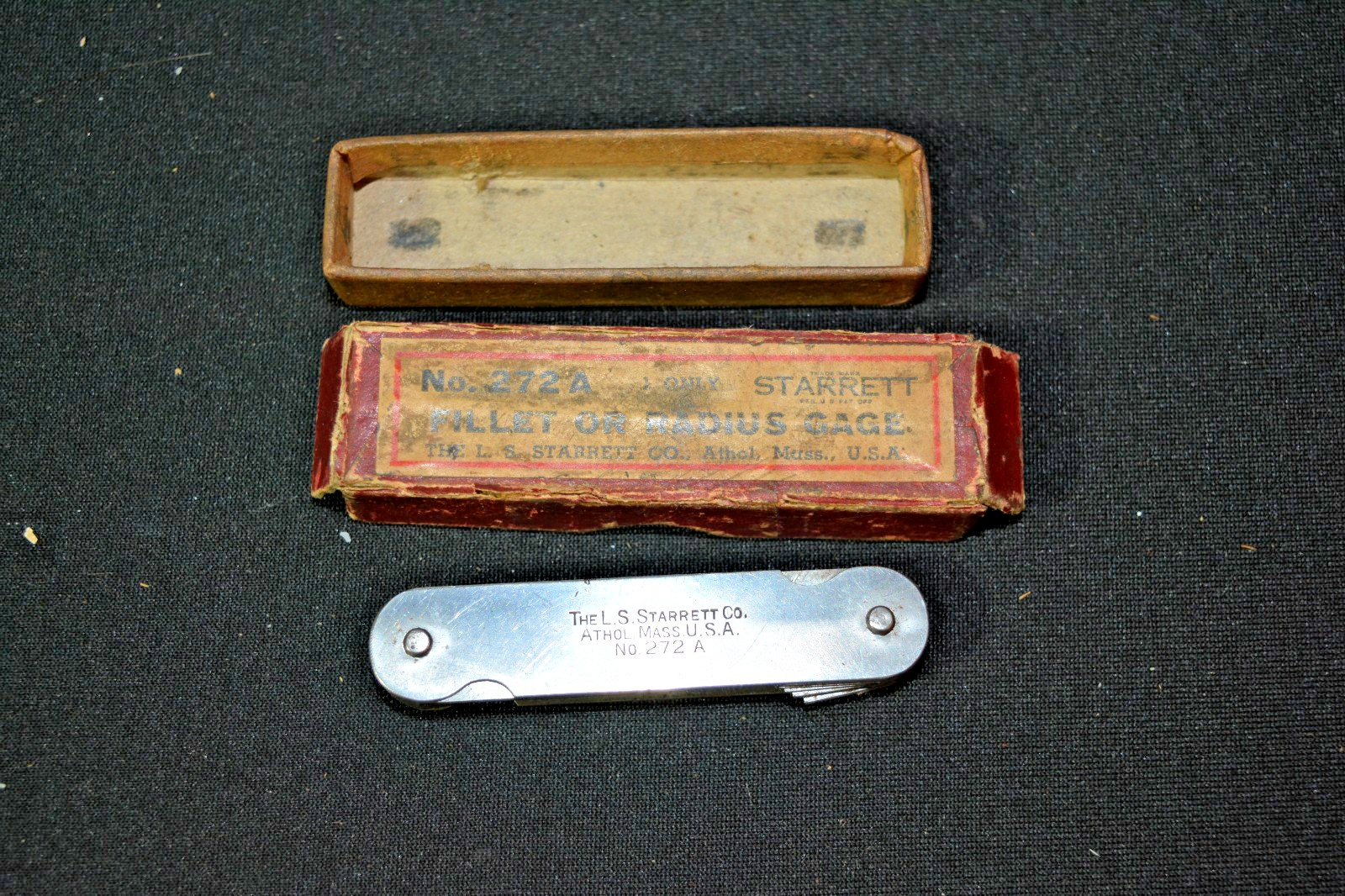 Starrett Vintage Radius Gage 272A In Original Box