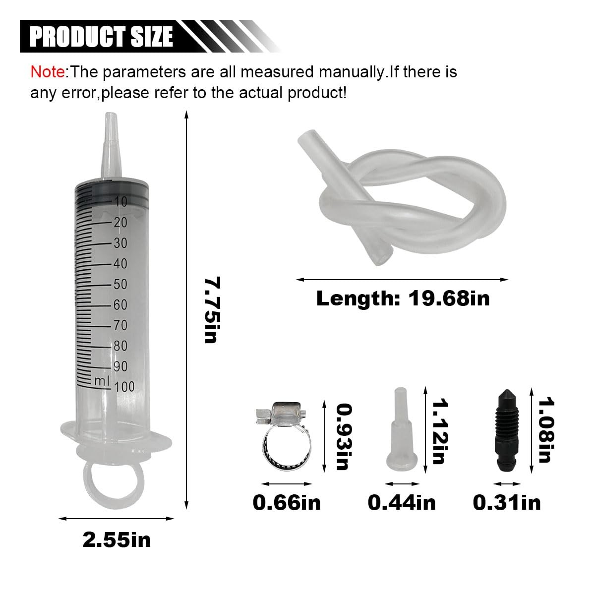 Brake Bleed Kit, Hydraulic Disc Brake Clutch Bleeder Tool with 100ML 50cm Hos…