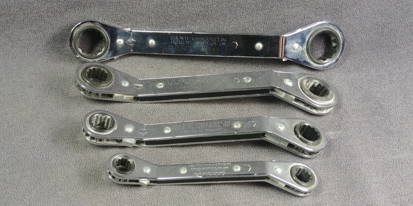 4 Craftsman Double End Ratcheting Offset Box Wrench Set 43666 43367 43368 43369
