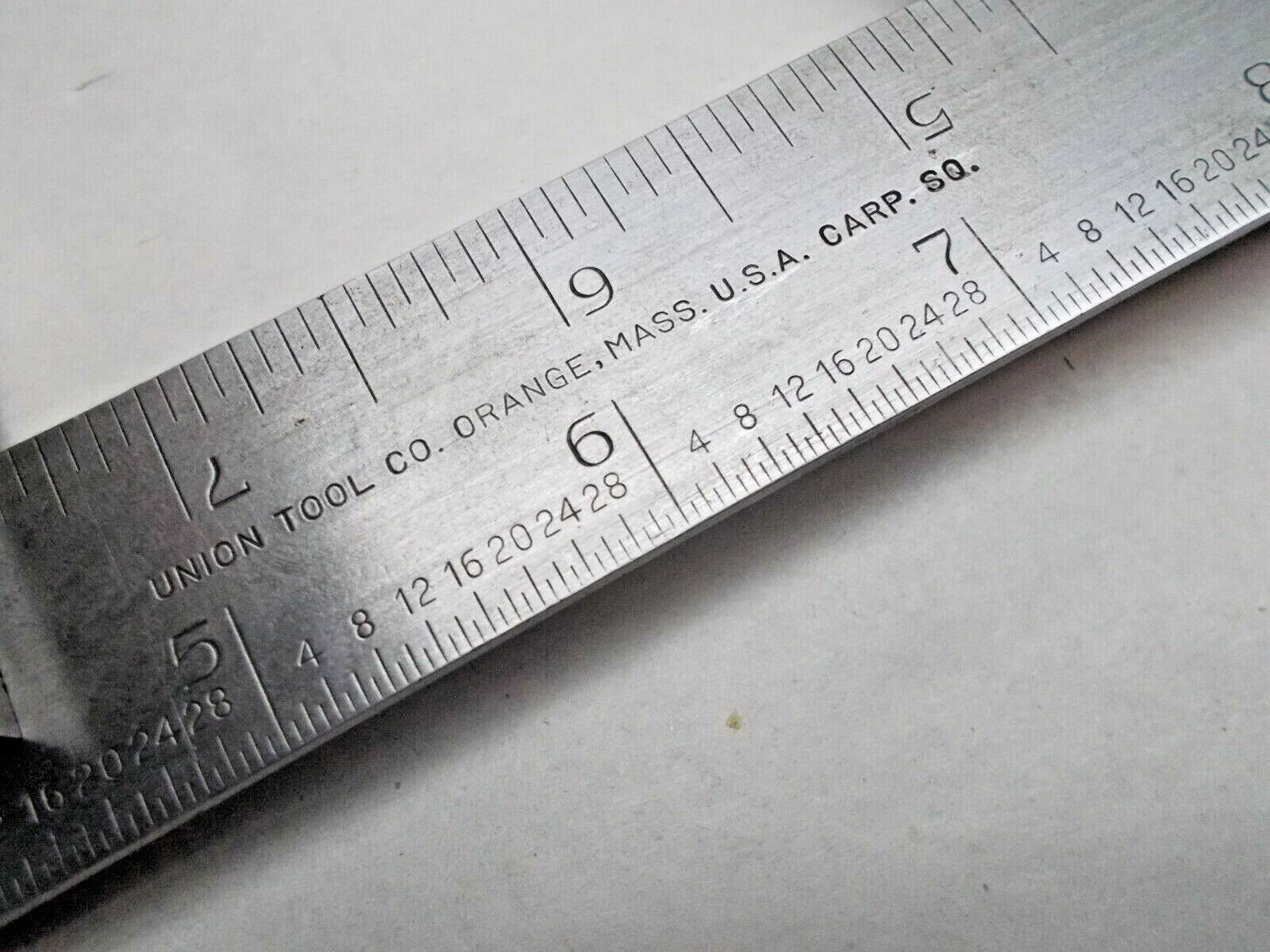 UNION Tool Co Vintage Machinists 12″ Rule & Combination Square & Protractor, USA