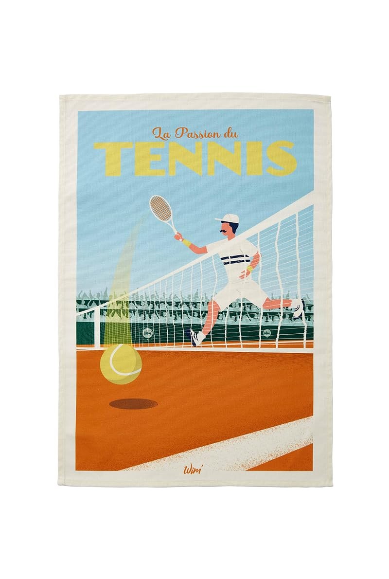 Coucke Printed Cotton Tea Towel, Wim’ Set and Match, 50 x 75 cm