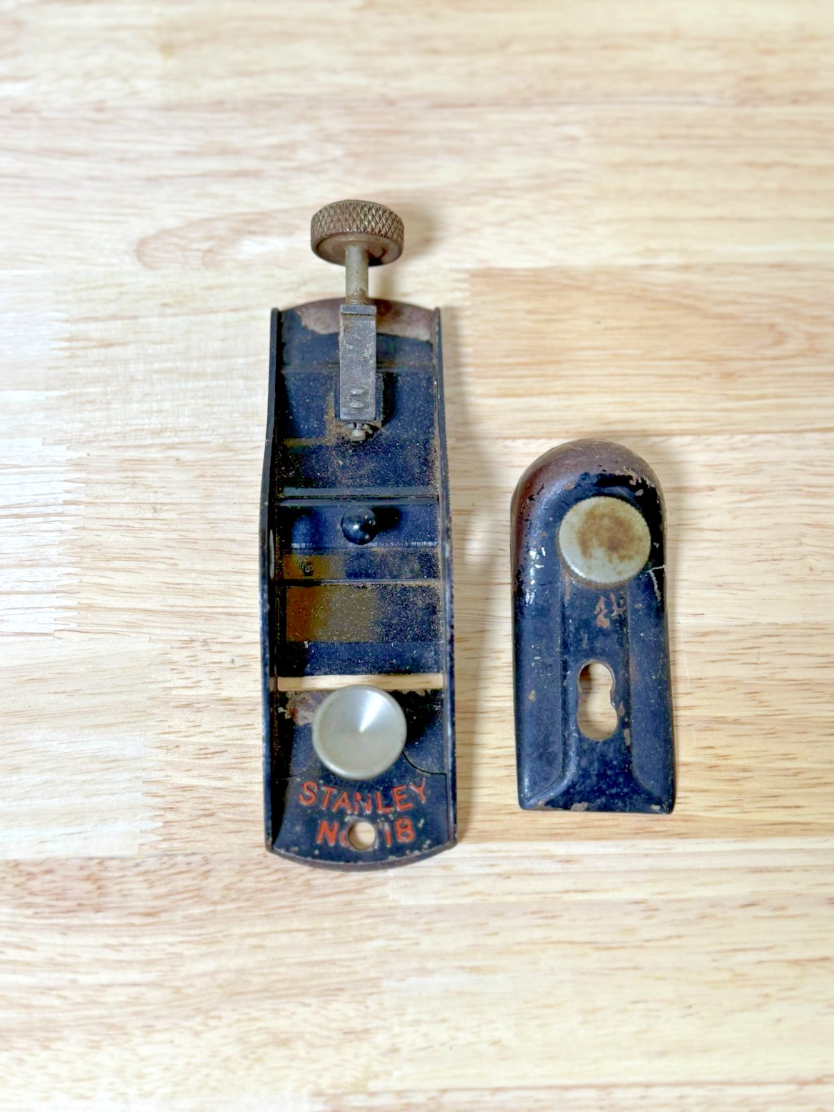 Vintage Stanley No 118 Steel Low Angle Block Plane Made In USA Woodworking Tool