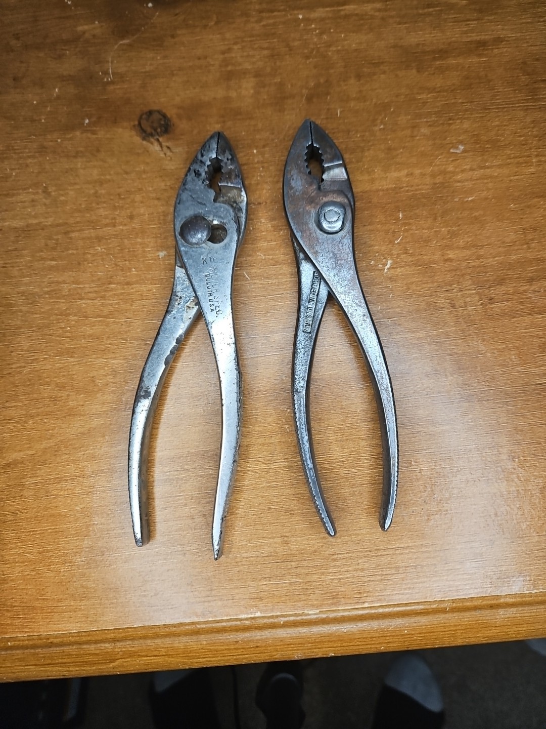 Vintage Motor Spec K16 Pliers Set of 2 Forged Steel Duluth USA Mechanics Tool US
