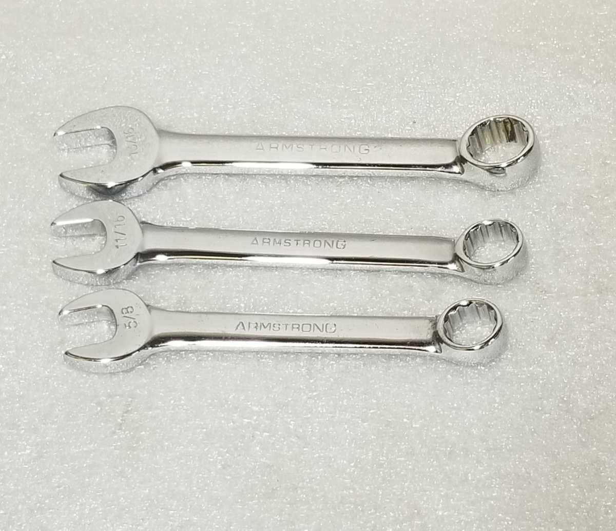 Armstrong Combination Wrench Short-Rugular Set-of 3 Made in USA