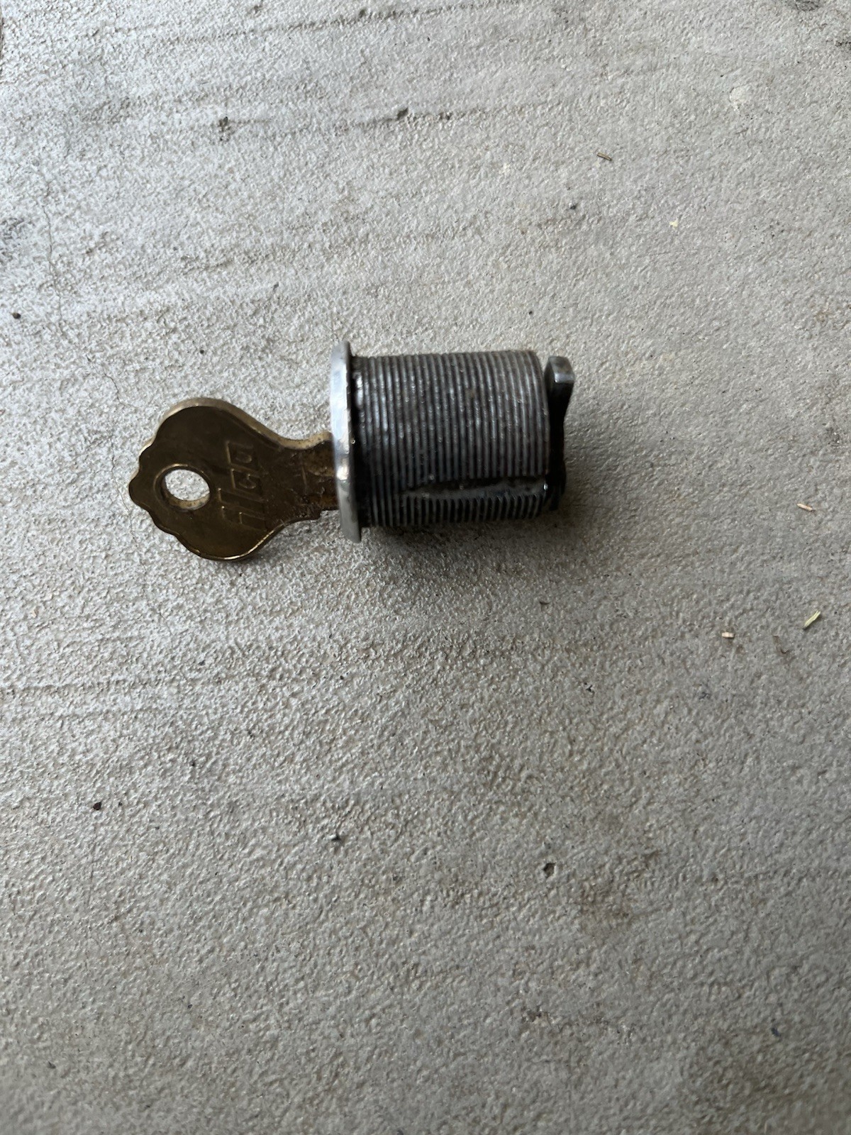Rare Antique Peanut Cylinder (mini Mortise) With 1 Key
