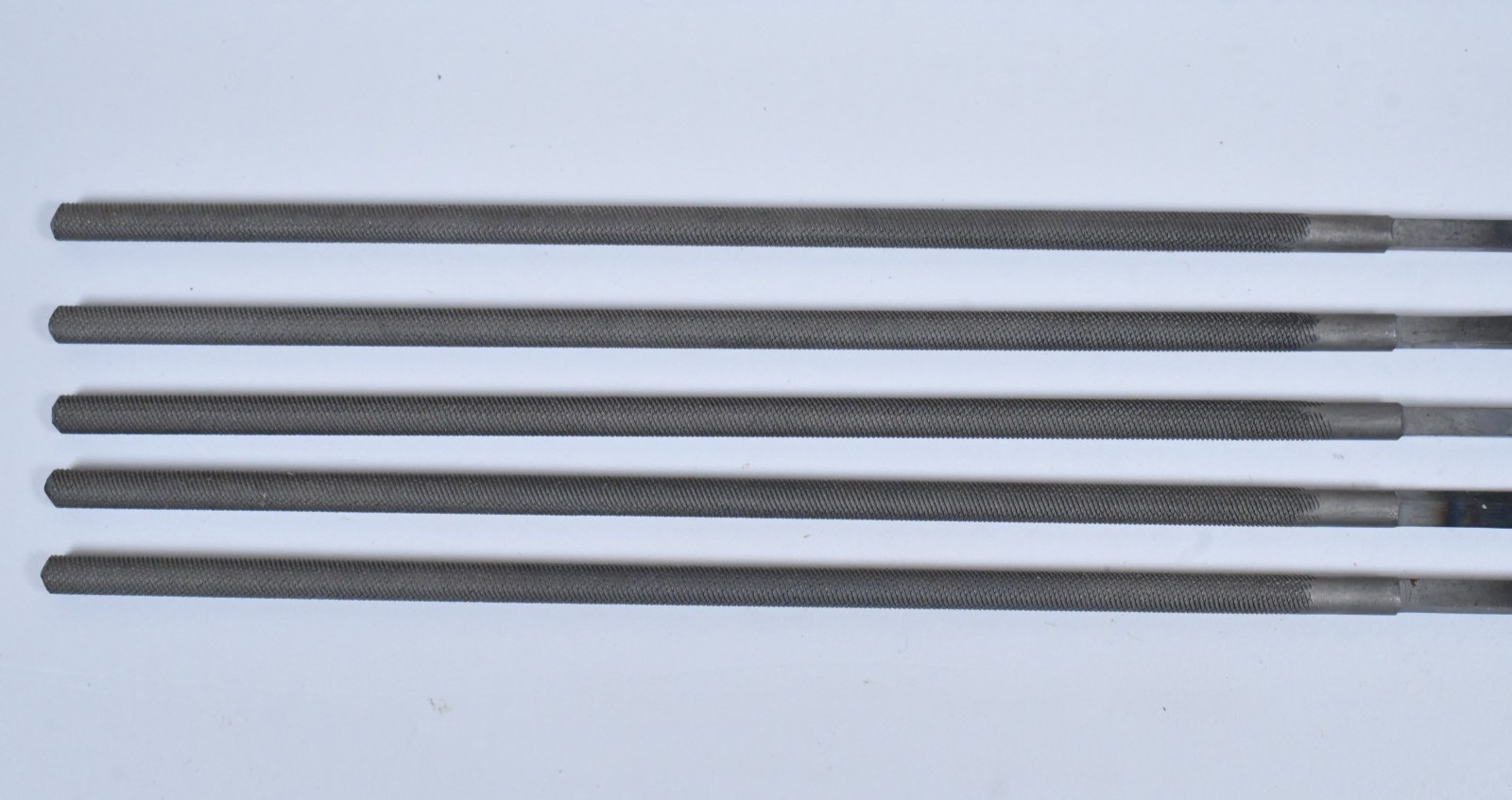 10x Heller Amswiss Pattern 4″x1/8″ Round Straight Needle Files No 1 & No 2 USA