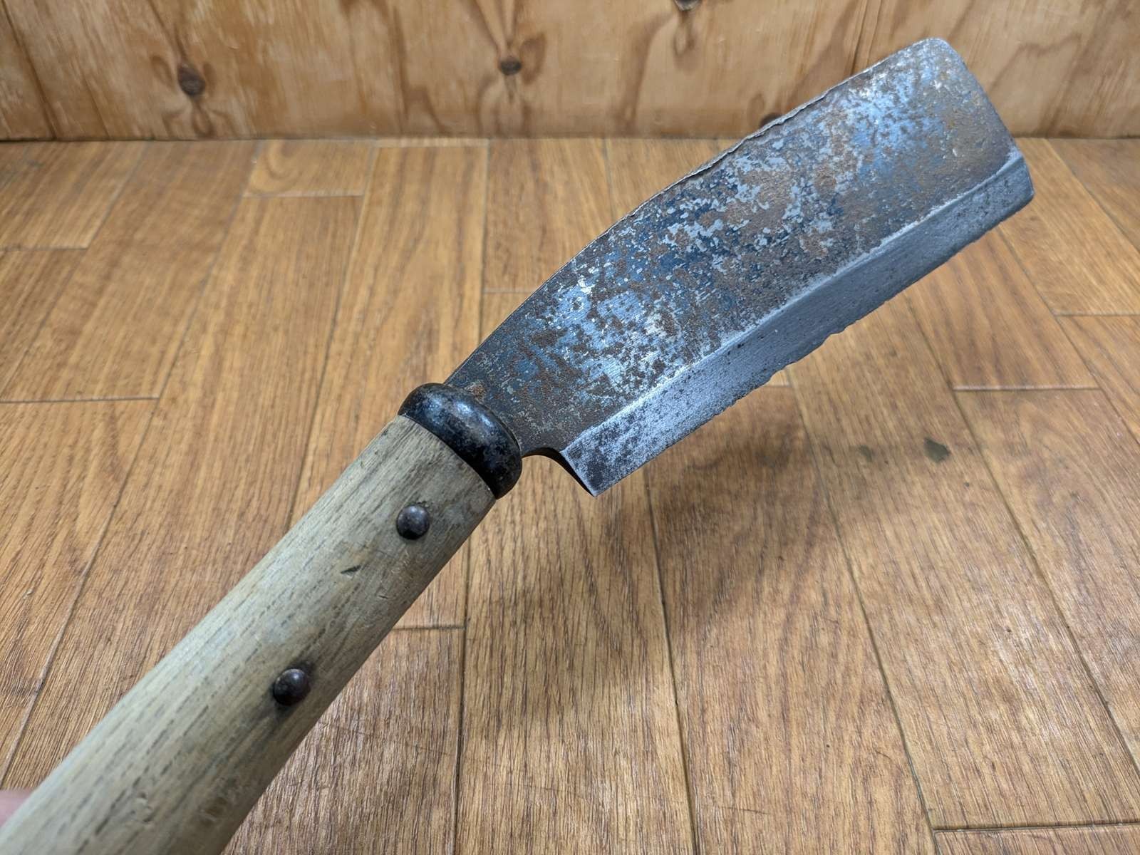 DAMAGED Japanese vintage Carpentry Tool NATA AXE ONO Woodworking 178/375mm TW466