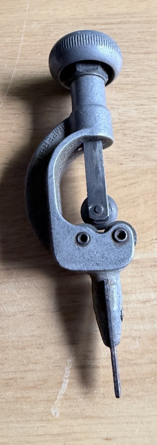 Vintage Imperial Brass Pipe Cutter 174-F Plumbing Tool Chicago Hand tool