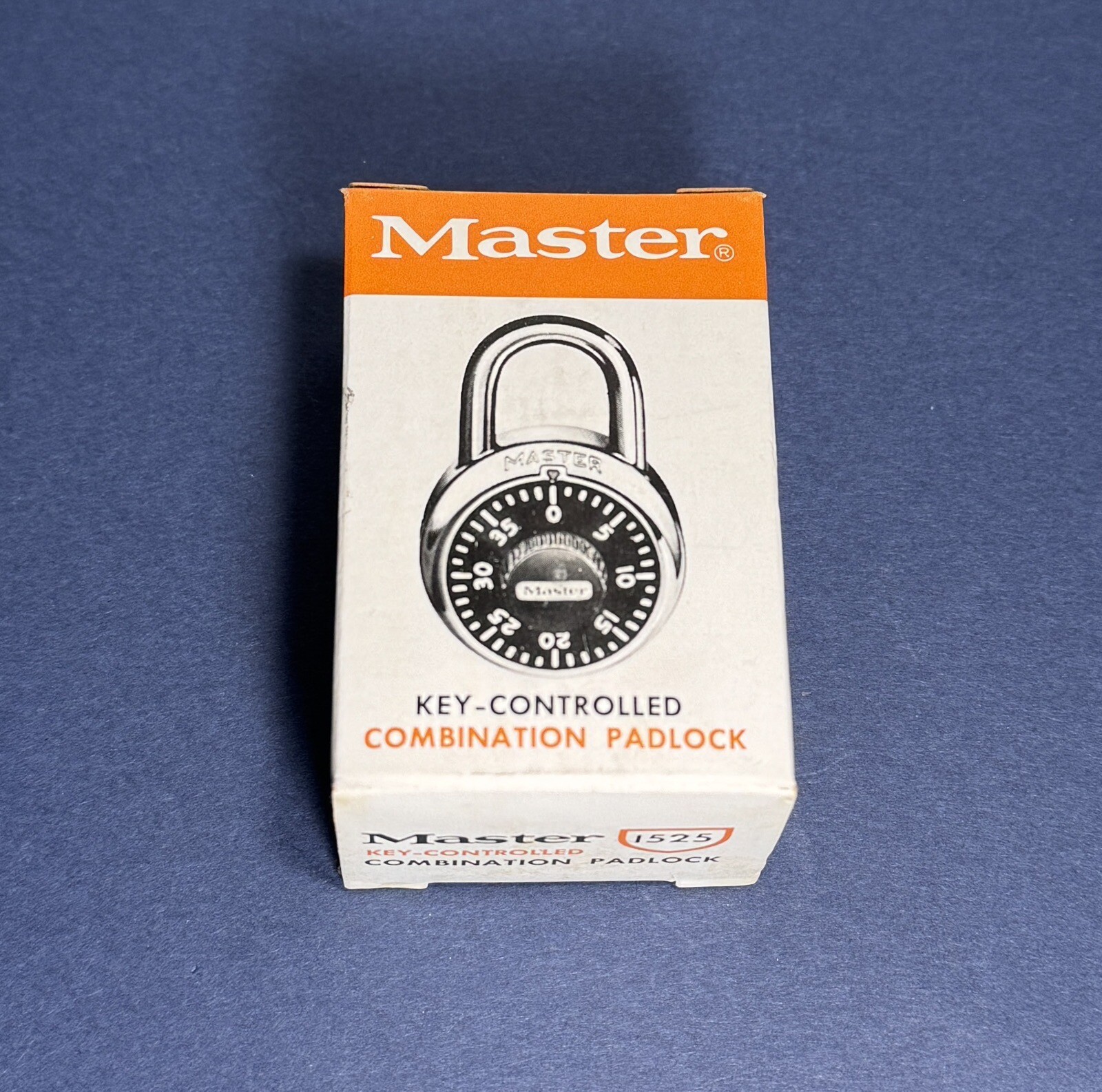 Vintage Key-Controlled Combination Padlock Master Lock# 1525 NOS In Box