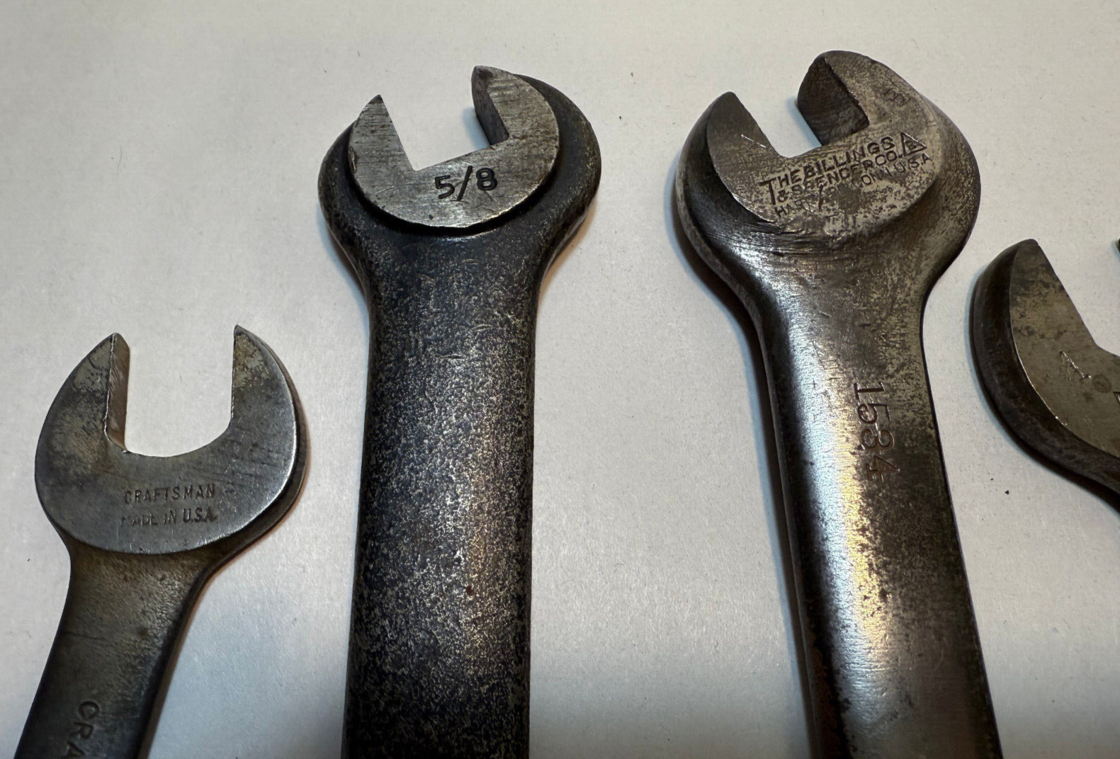 Lot Of 8 Vintage Wrenches Mixed Craftsman Billings Williams Fairmount Smiths USA