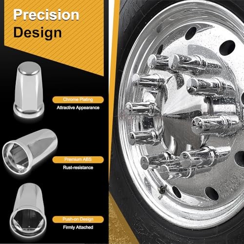 60PCS 33mm Lug Nut Covers for Semi Trucks 60 PCS