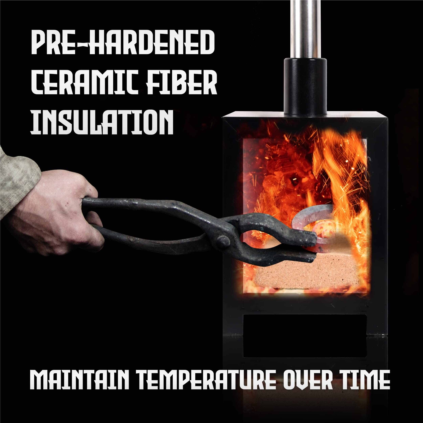 Propane Forge Propane Knife Forge 3 Burners Large Capacity Square for Knife