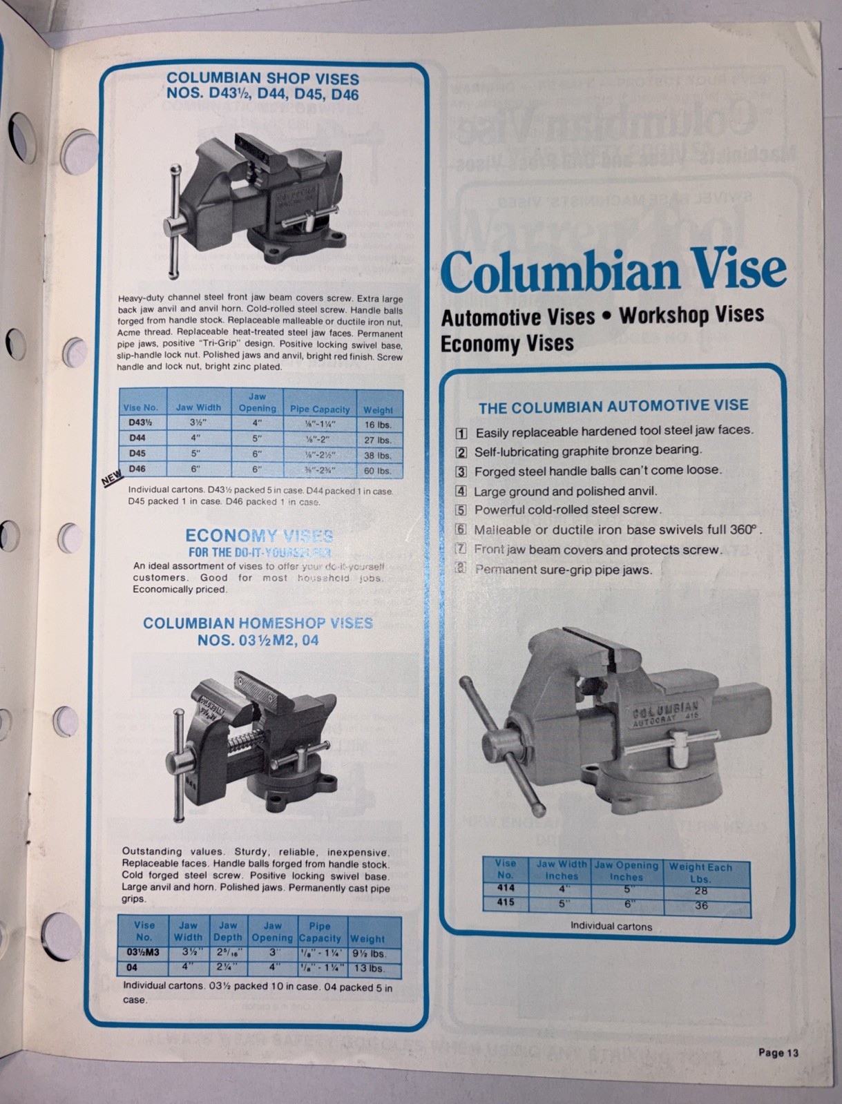 Ken-Tool Catalog No. 577 Columbian Vice, Warren Tool, Hargrave Tool