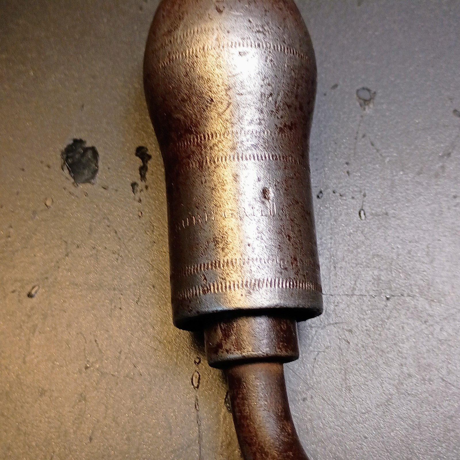 Antique 1920s Saunders Norvell Sure Grip Brace Bit Hand Drill Working