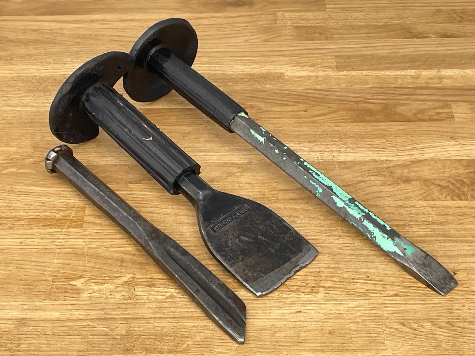 3 Vintage Tools Bolster Chisel Plugging Cold Chisel Brick Builder Bricklayer