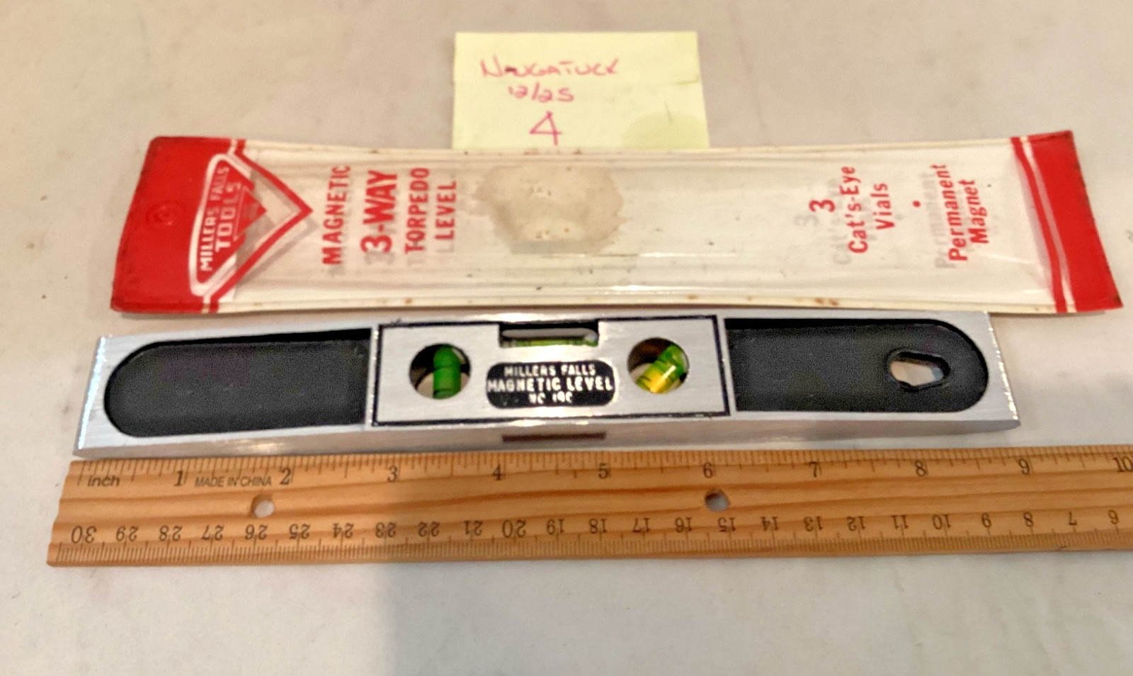 Millers-Falls Torpedo Level #190C 3-way level hand tool