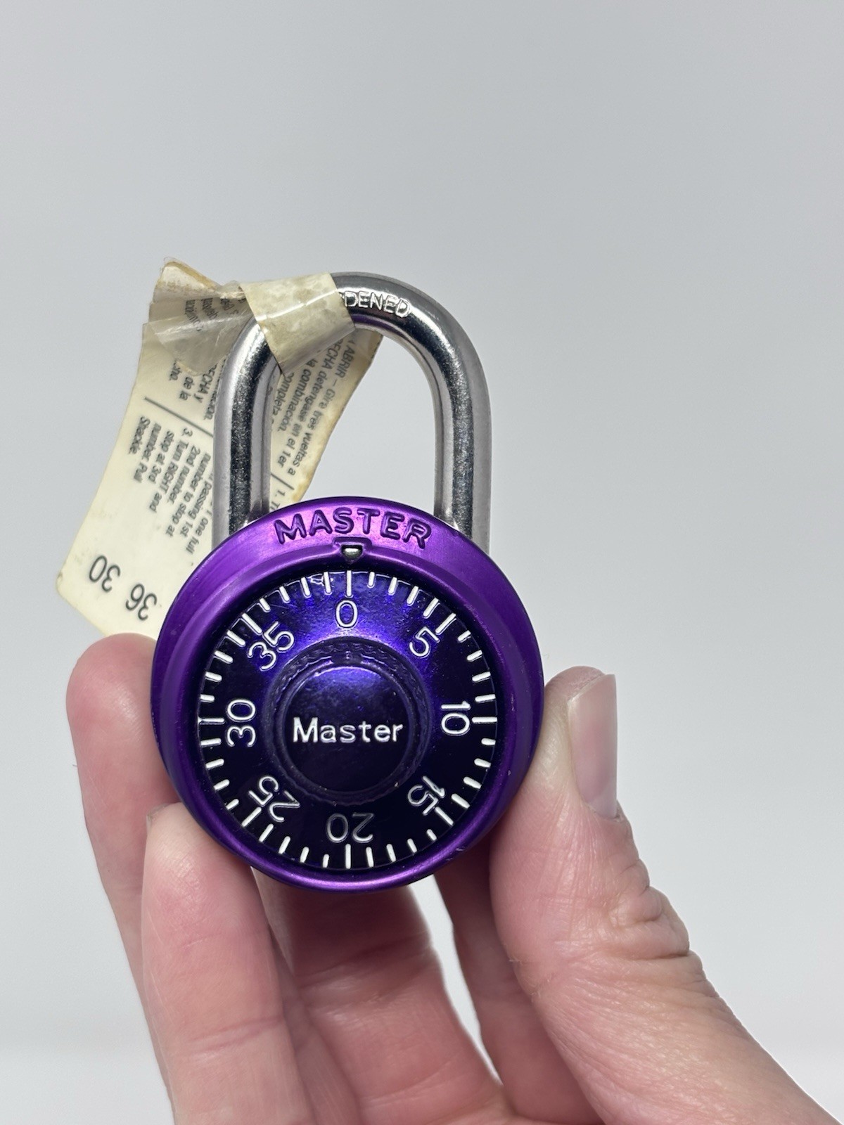Master Lock Purple Dial Locker School Combination Padlock