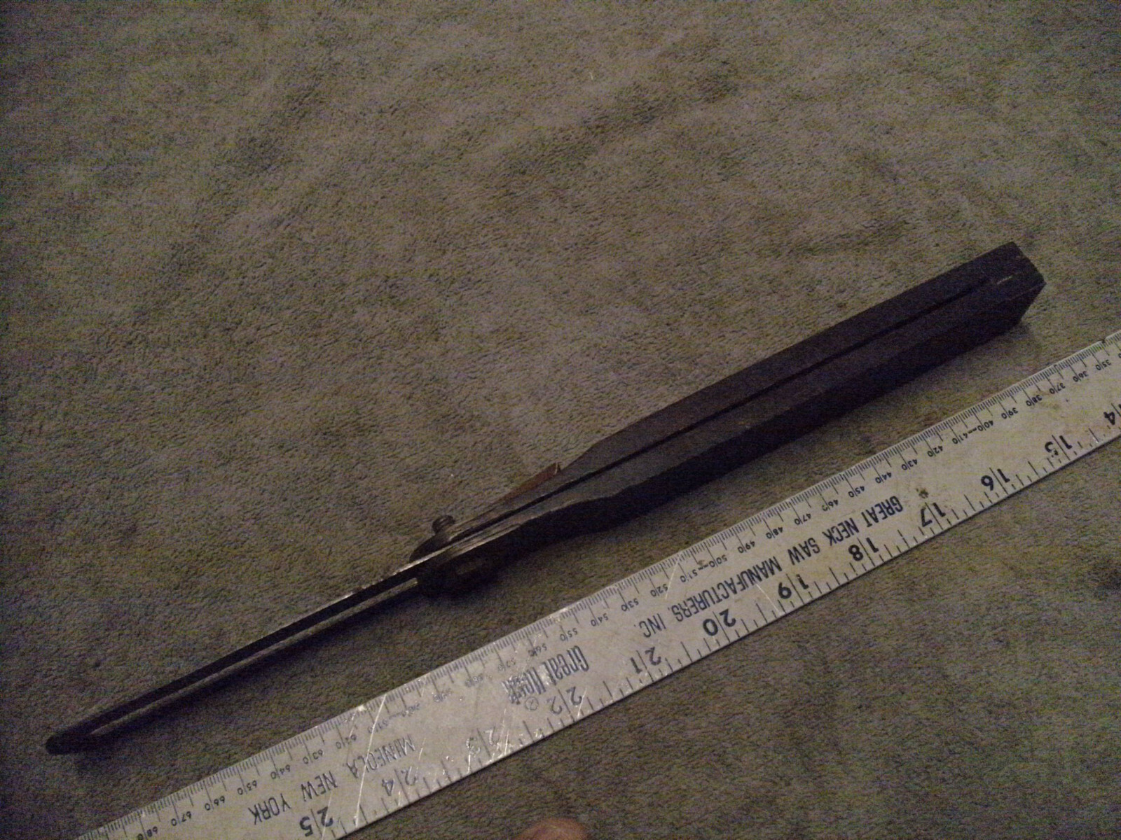 Vintage Adjustable Angle Protractor ~ Wood, Brass, Steel, see pictures