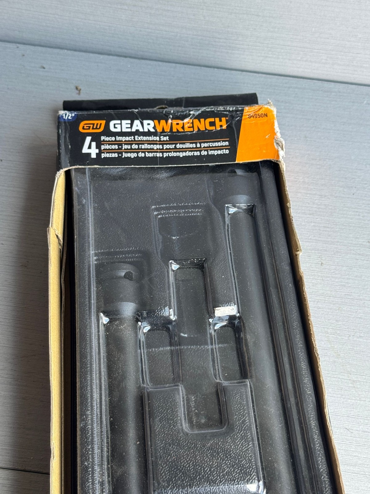 GearWrench Impact Extension Set 1/2 Drive 84950N Boxed Partial Set