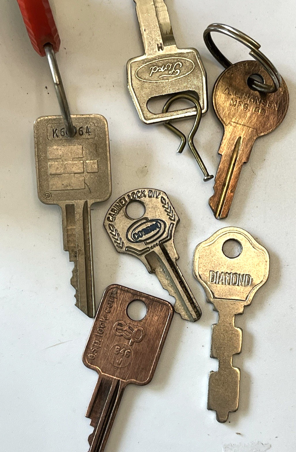 HUGE Vintage Key Padlock LOT Metal Brass Tags Yale Ford IH Master Hudson Hansen