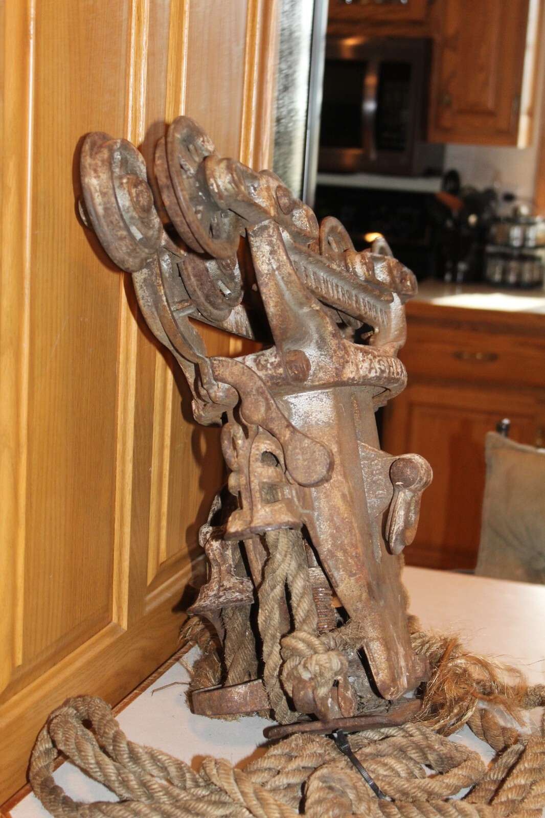 Vtg Antique Old Hay Trolley Farm Barn F E Meyers Light Industrial Cast Iron Tool
