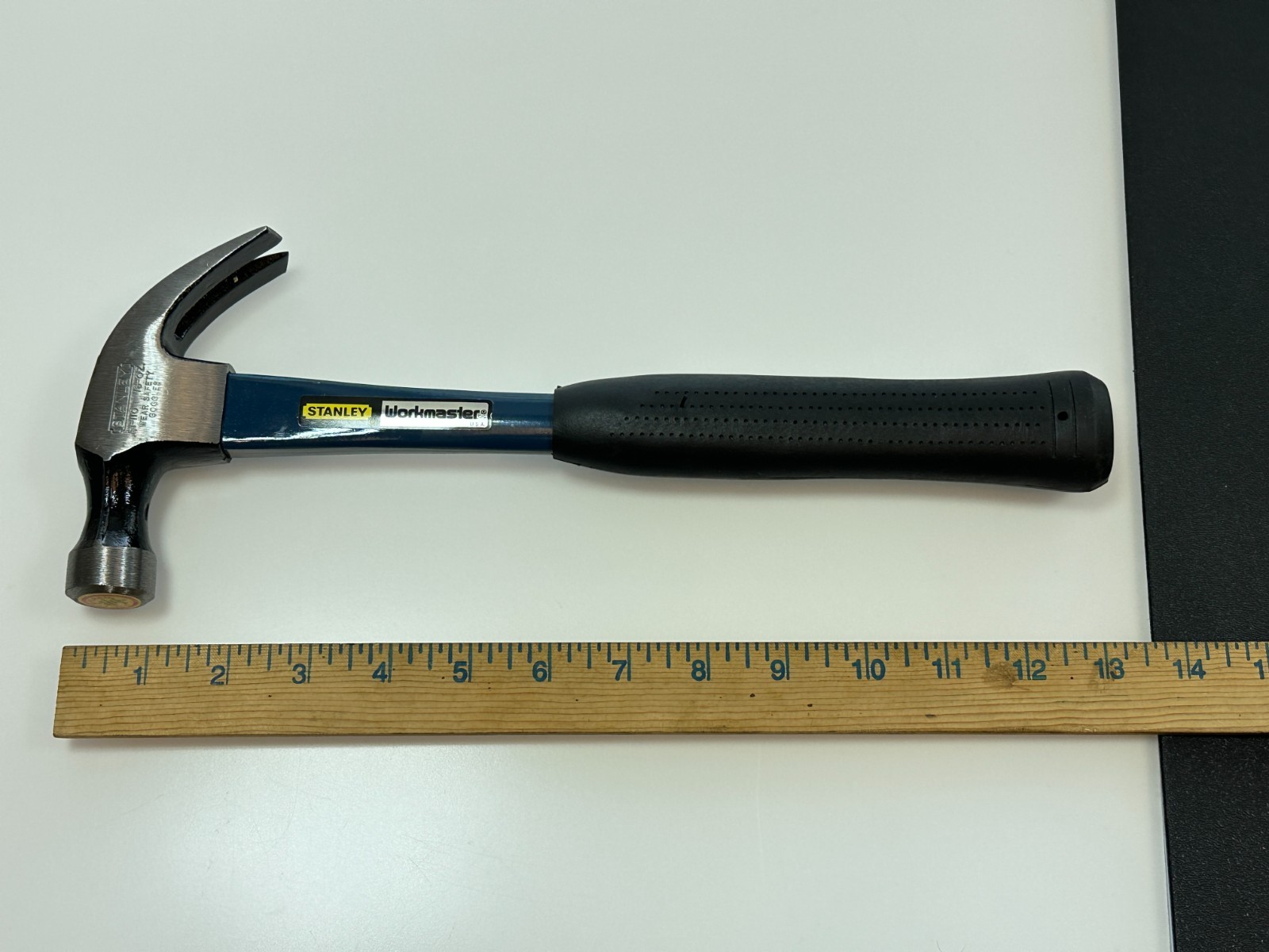 NEW Stanley USA 51-110 Workmaster 16oz BLUE Fiberglass Handle Claw Hammer NOS