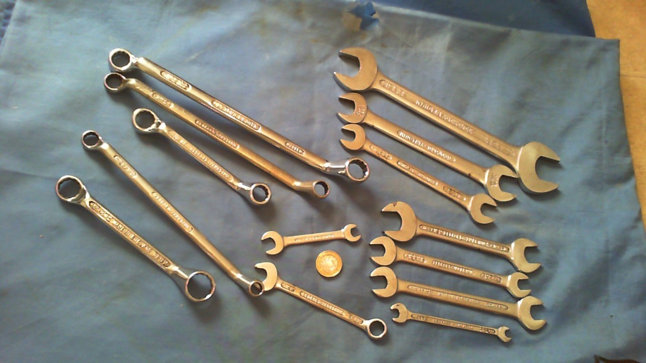 VINTAGE BEDFORD SPANNERS A/F WHITWORTH BRITISH MADE VINTAGE CAR MOTORCYCLE VAN