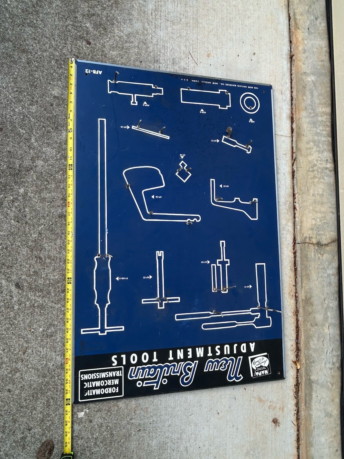 Vintage New Britain NAPA Adjustment Tools Advertising Display Board