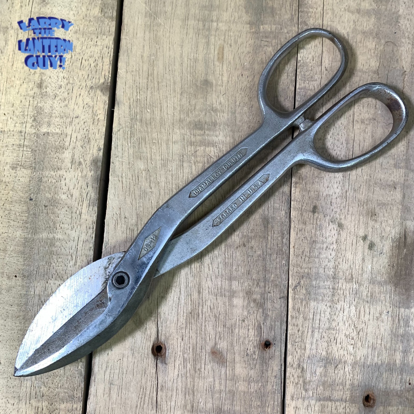 VINTAGE DIAMOND Tools DULUTH DS-12 TIN SNIPS USA 🇺🇸 Nice!