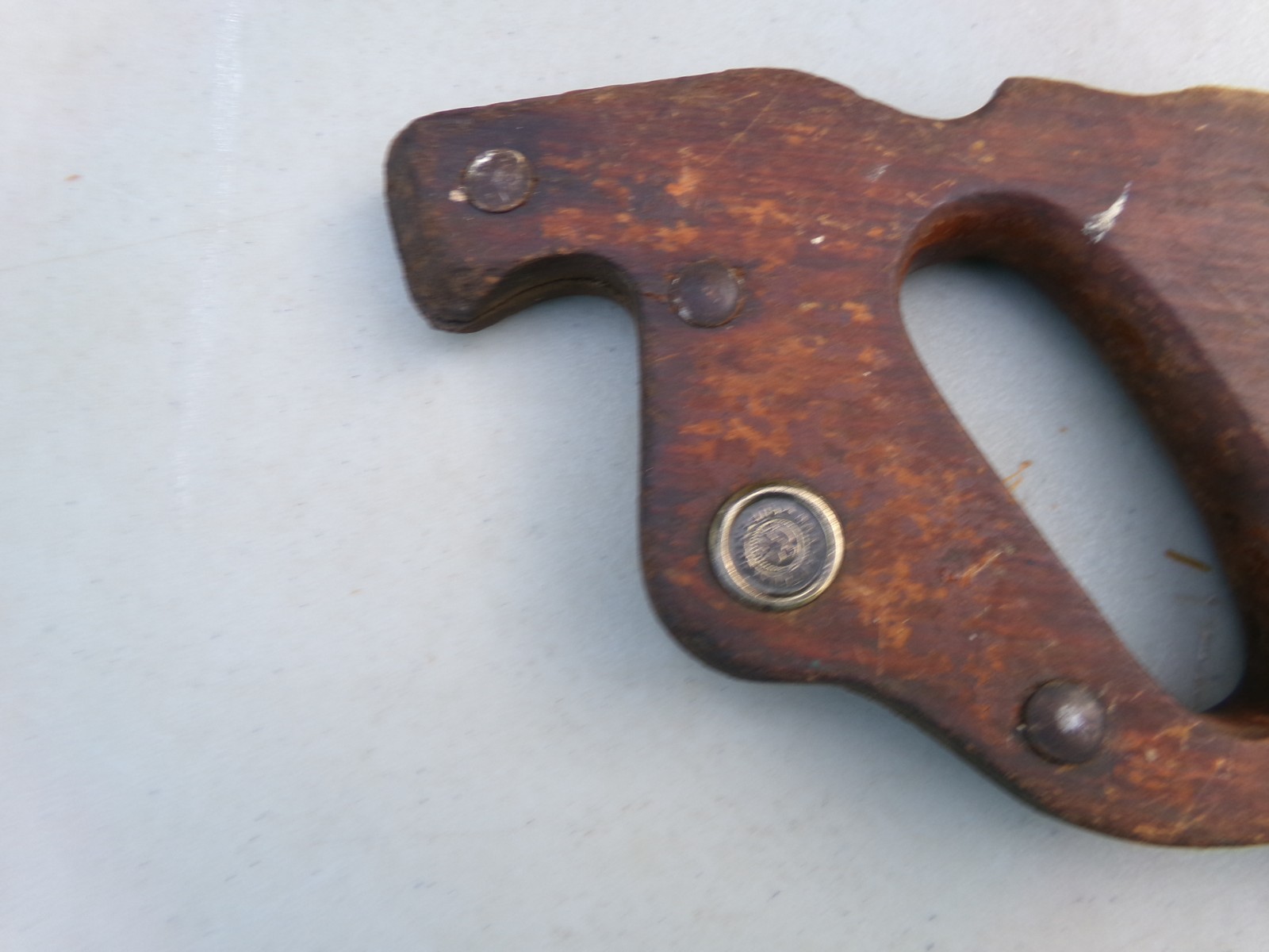Warranted Superior Eagle Hand Saw Handle Vintage Woodworking Tool L28
