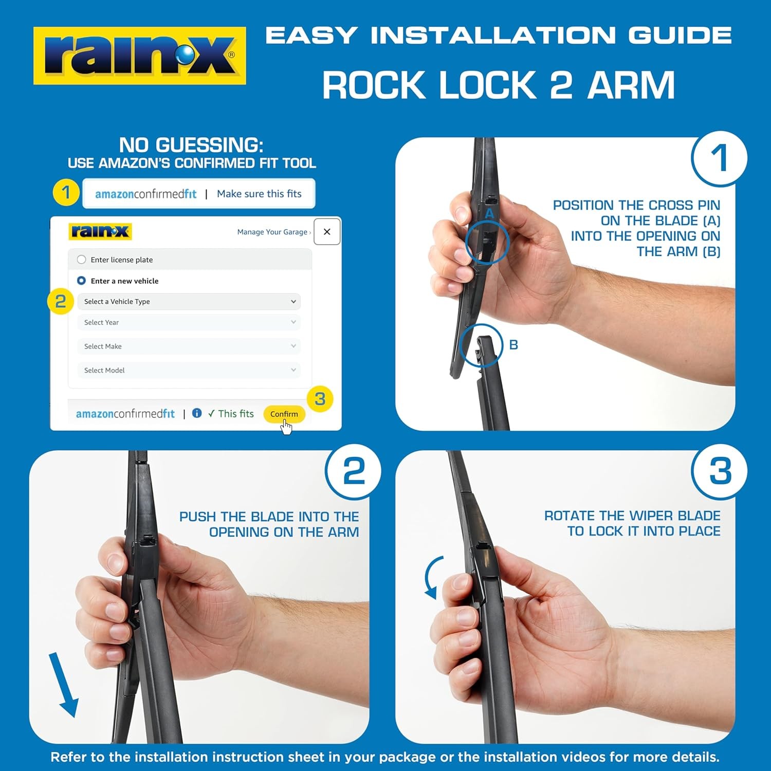 Rain-X 850218 RearView Wiper Blade 13″, OEM Replacement Rear Windshield Wiper, I