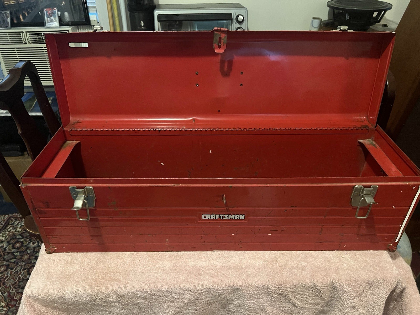 Vintage Craftsman 30in Metal Carpenters Toolbox Red – FREE SHIPPING USA