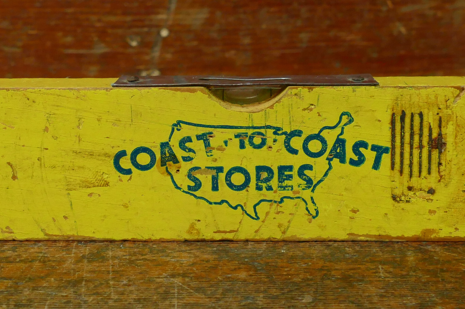 Vintage Wood “COAST TO COAST” Hardware Stores 12” Ruler/Level Eugene, Oregon