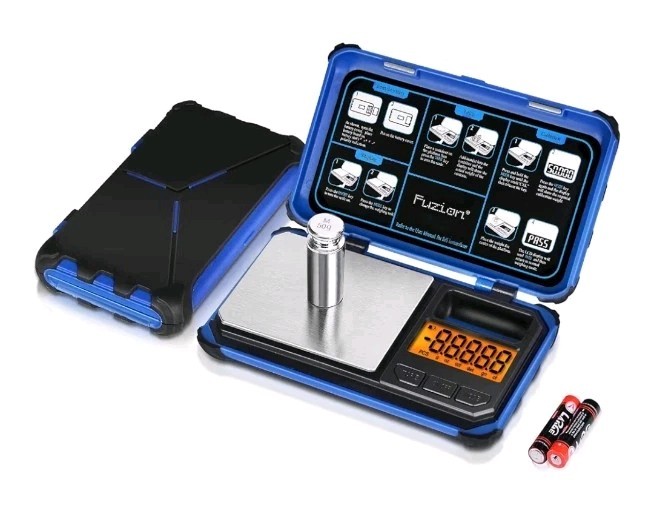 BLUE Fuzion TRI Gram 200g x 0.01g Digital Pocket 6-Units Scale W/ LCD Backlight