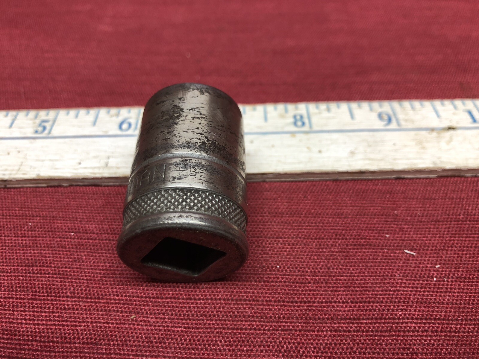 Vintage Craftsman C Underline 1/2” Drive 9/16” 12 point Socket Knurled BE