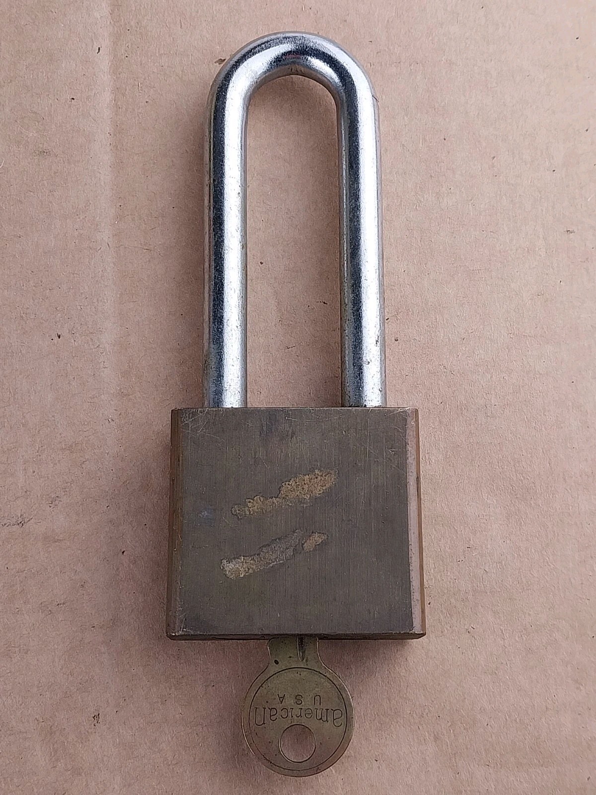 Vintage Junkunc Bros American Lock Co USA Brass Padlock With Key Series 570