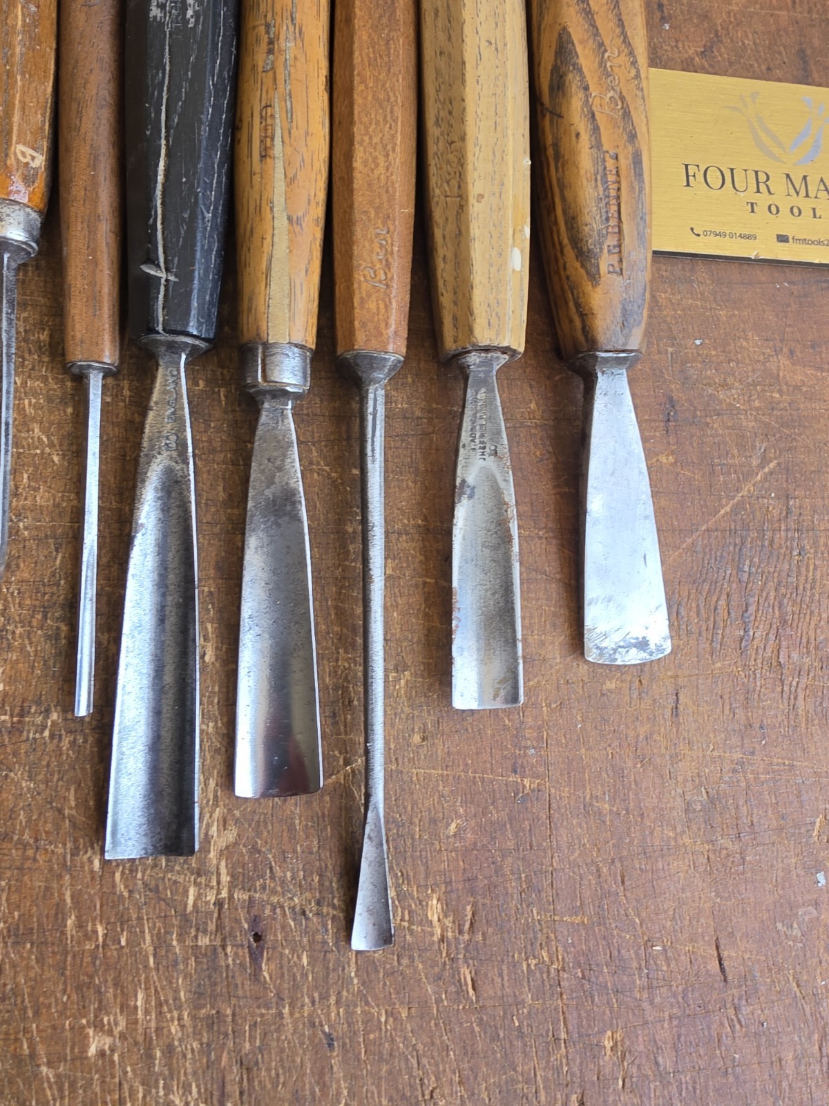 11 x Addis Carving Chisels Gouges Wood Carving Woodwork Ben Harms Collection