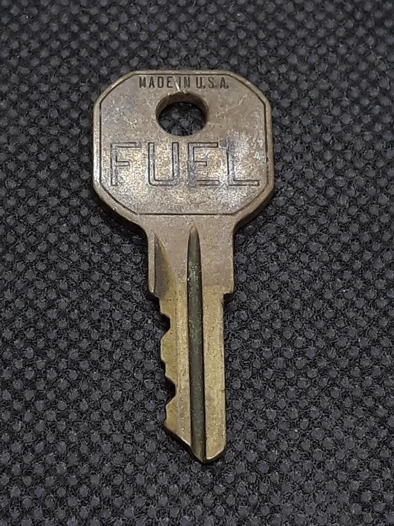 Vintage Key FUEL Number GC126 Replacement Crafts Steampunk