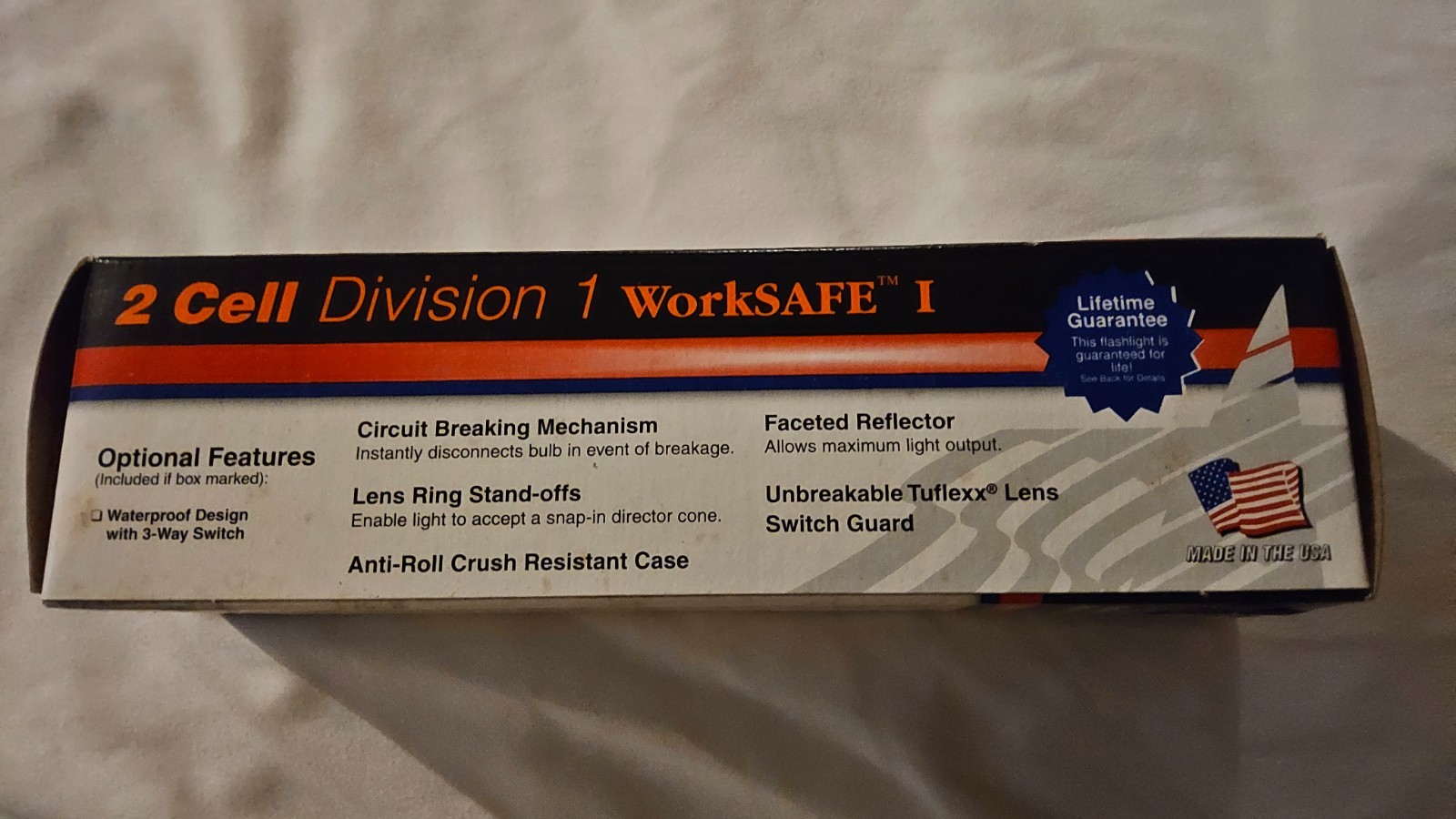 Vintage Bright Star 2117 Orange Flashlight