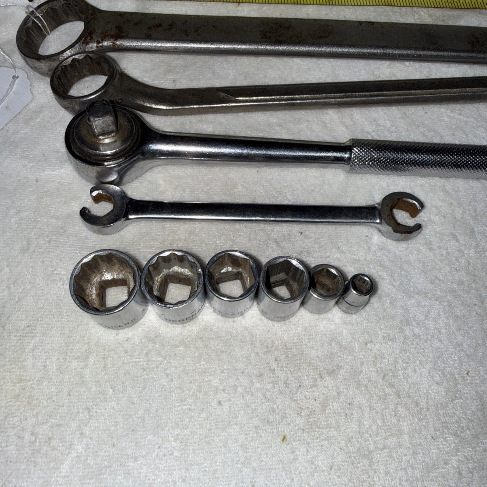 Herbrand Wrenches and Ratchet with Sockets. Made In USA (11) pieces