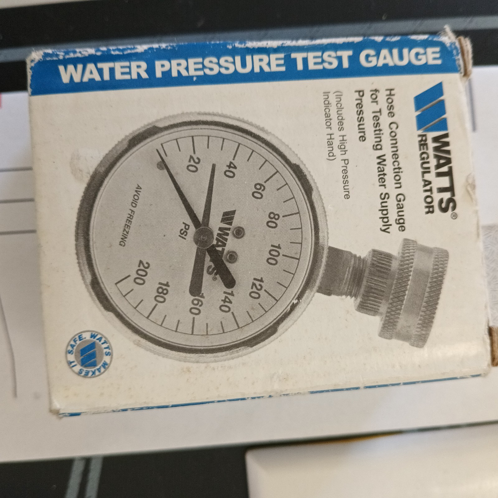 Watts Regulator Water Pressure Test Gauge 3/4 I’m