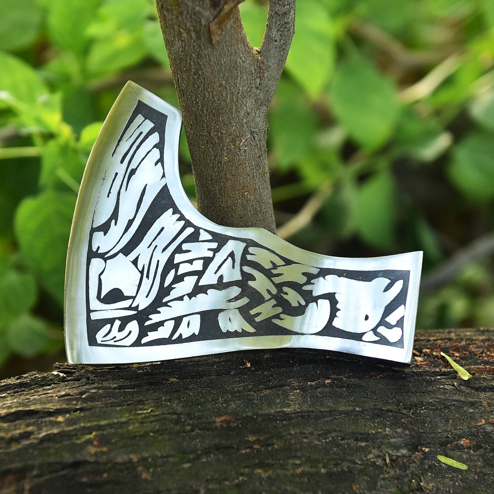 Handmade Forged Steel Camping Axe Head Vikings TOMAHAWK HATCHET HUNTING Outdoor