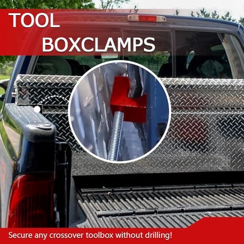Red Truck Tool Box Mounting Kit – 4PCS Hooks – Car Accessories