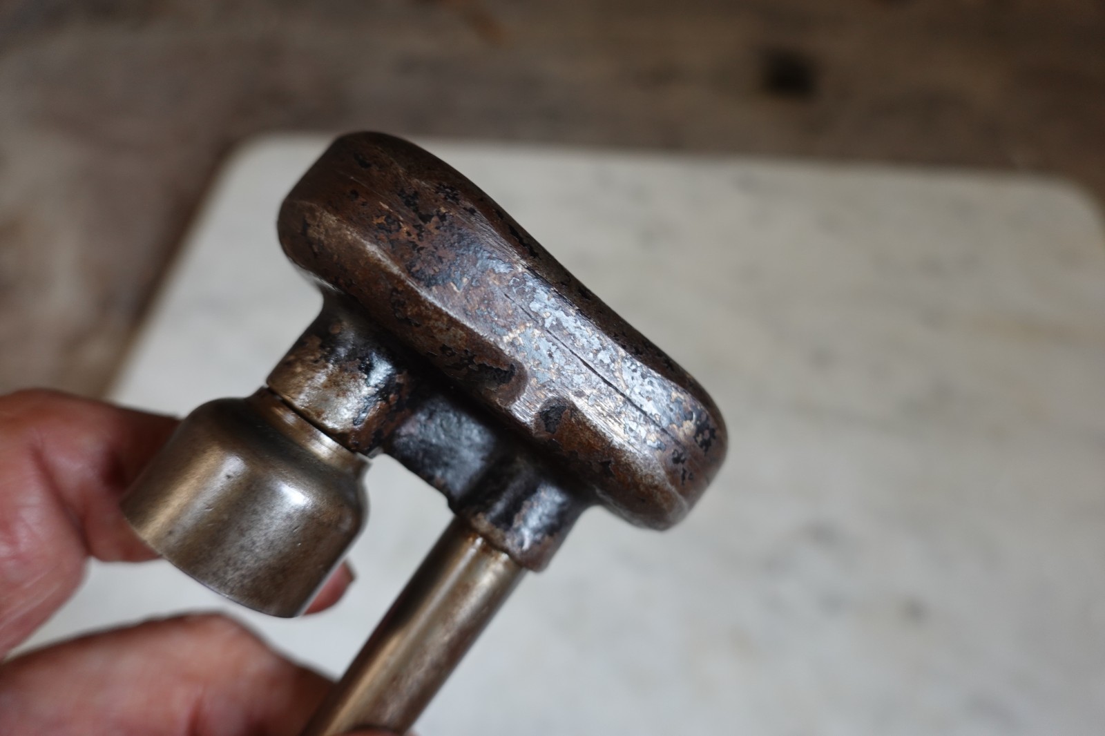 Antique RARE “LIGHTNING REVERSE FELLY WRENCH” PAT. MAR 2 1869 Mechanic Barn Farm