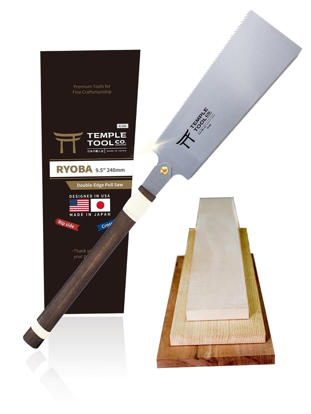 9.5″ Japanese Pull Saw – Ryoba Hand Saw for Dovetails, Tenons & Joinery